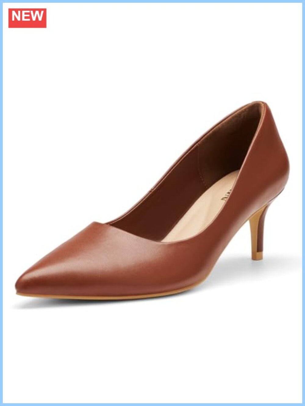 Pointed Toe Stiletto Heels Pumps Women Dress Shoes Faux Leather Slip On